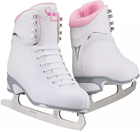 Jackson SoftSkate JS180 in Pink: white boot with a pink padded collar and Ultima Mark I blade