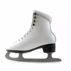 Botas Diana women's figure skate, inside profile showing the lace hooks, eyelets and toe pick