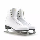 BOTAS Dagmar VERTIGO Women’s and Girls’ Figure Skates 12 Two white BOTAS Dagmar VERTIGO figure skates with botas logos on the tongues and antique-brass lace hooks