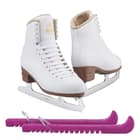 Jackson Artiste women Ice Skate Bundle — White — Guardog 837 guards 3 Jackson Ultima JS1790 Women's Ice Skates/Width: Narrow (B) / Size: Adult 4 Bundle with Skate Guards