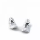 BOTAS White Dancing and Ballet Flats from Natural Leather 10