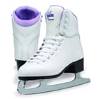Jackson Ultima Glacier GS180 Women’s and Girls’ Ice Skates 12 Jackson Glacier GS180 in Purple — lilac lining and matching purple Soft Skate tongue logo on a white boot