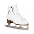 BOTAS Stella white figure skate with plush collar, gold Stella lettering and Nicole blade