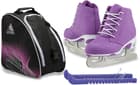 Jackson Softec Diva Ice Skate Bundle — Skate guards + skate bag 7 Jackson Softec Diva ice skates in Purple with Guardog 840 guards + skate bag