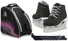 Jackson Softec Diva Ice Skate Bundle — Skate guards + skate bag 6 Jackson Ultima Recreational Women's Figure Ice Skates Softec Diva DV3000 / Color: Black, Adult Size: 4 Bundle with Free Bag and Guardog Skate Guards