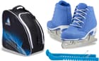 Jackson Softec Diva Ice Skate Bundle — Skate guards + skate bag 6 Jackson Ultima Recreational Women's Figure Ice Skates Softec Diva DV3000 / Color: Blue, Adult Size: 4 Bundle with Free Bag and Guardog Skate Guards