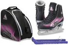 Jackson Softec Rave Ice Skate Bundle — Skate guards + skate bag 4 Jackson Ultima Rave RV2000 Women's Figure Skates Black/Purple, Size: Adult 4 Bundle with Free Bag and Guardog Skate Guards
