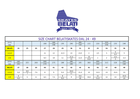 Belati skates size chart with EU, US and UK conversions