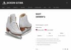 Jackson Ultima product listing for the GAM Select women's skate: moderate support level 50, single jumps, sizes 3 to 9 in R and W widths, Aspire XP blade