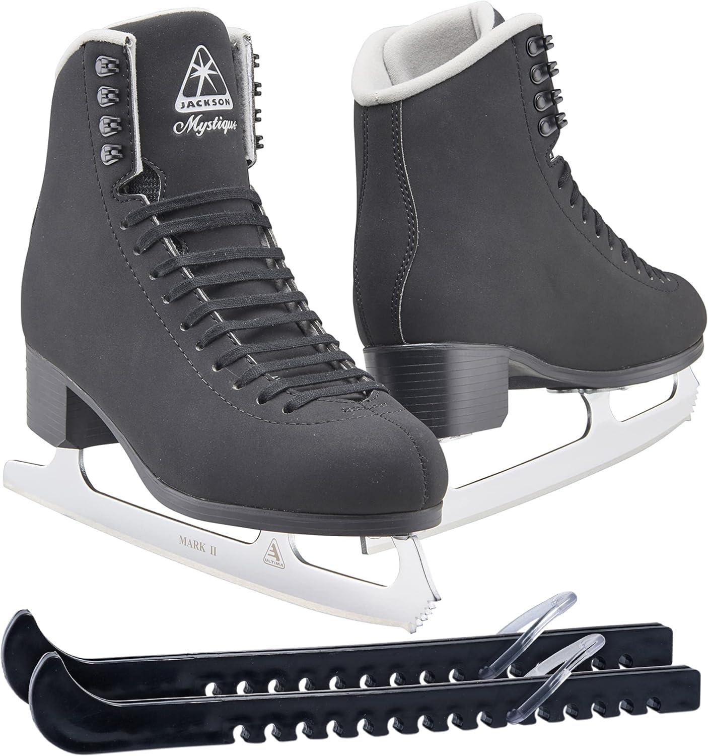Jackson Ultima Mystique JS1592 / Figure Ice Skates for Men and Boys/Width: Medium/Size: Adult 6 Bundle with Guardog Skate Guards
