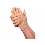 Figure Skating Gloves Style Biflex Crystals G3 Italian Fabric, Handmade 41