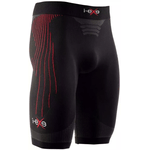 I-EXE Made in Italy – Multizone Compression Men’s Shorts – Color: Black with Red 93