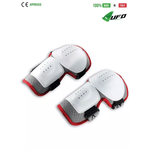 UFO PLAST Made in Italy – Multisport Elbow Guards, Elbow Protection Pads, White or Black with Red 12