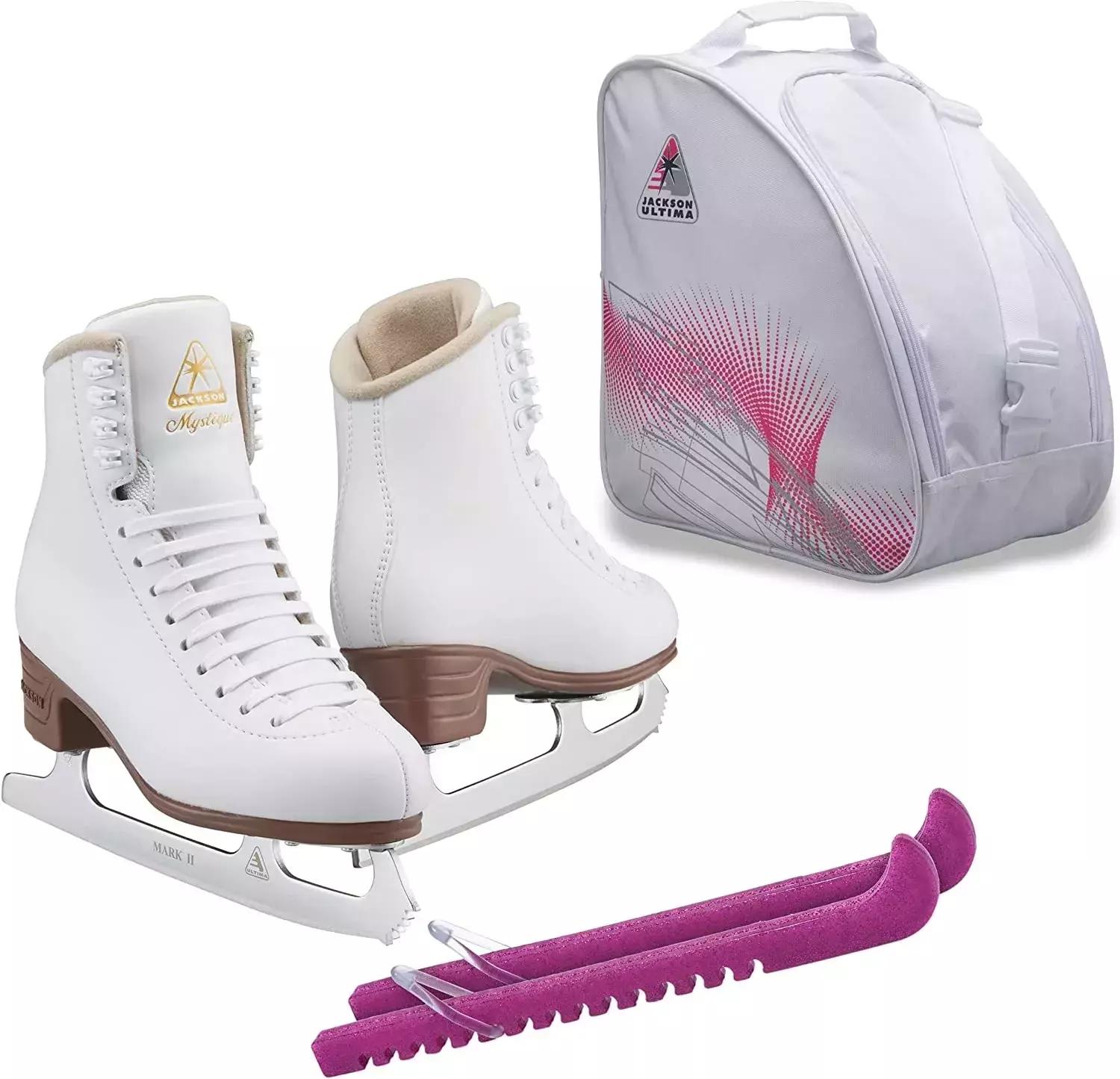 SKATE GURU Jackson Ultima Figure Ice Skates MYSTIQUE JS1490 Bundle with Bag and Skate Guards SKATE GURU Jackson Ultima Figure Ice Skates MYSTIQUE JS1490 Bundle with Bag and Skate Guards