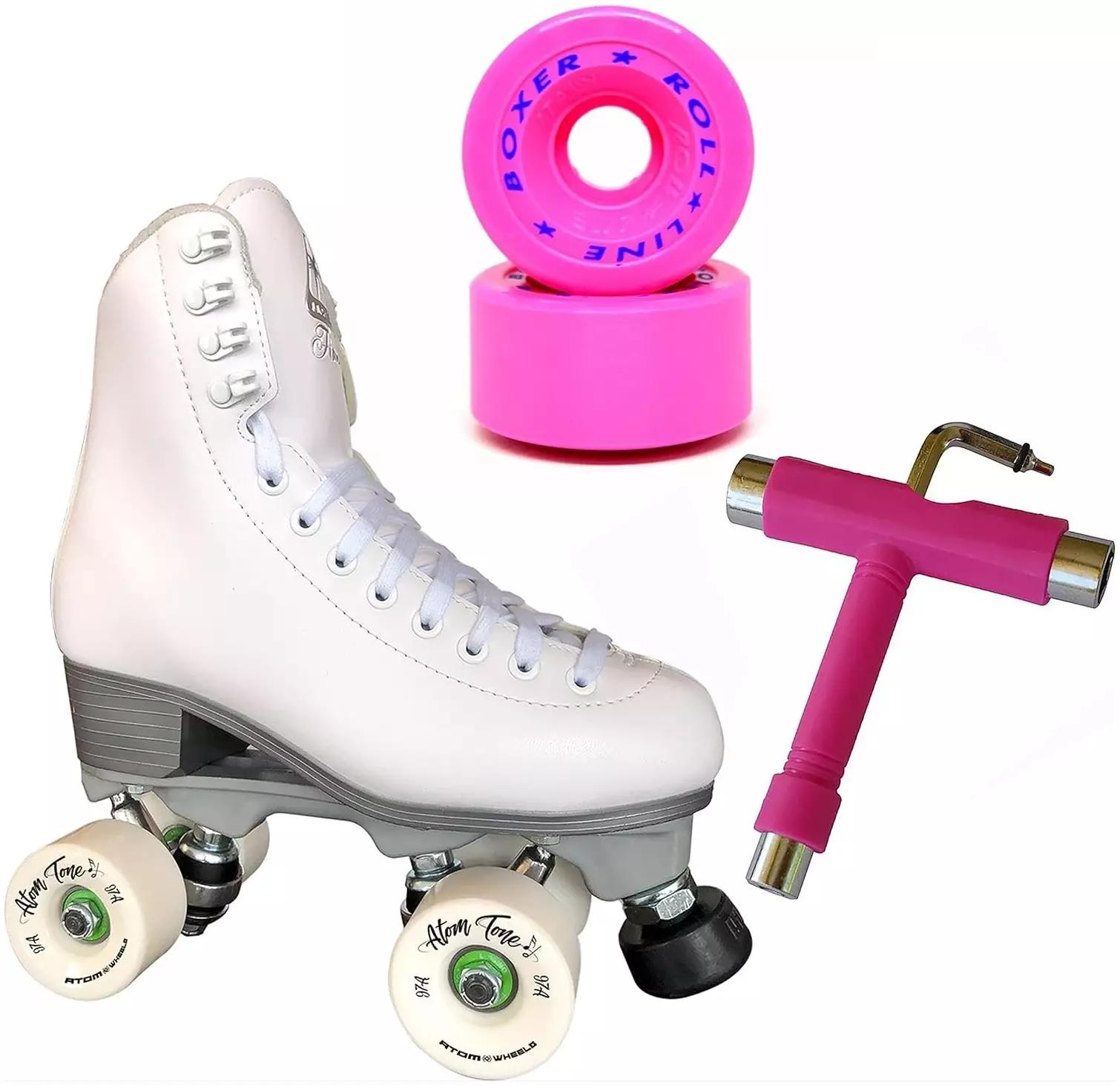 ATOM Jackson Finesse Skates Bundle – Roll-Line Boxer Pink Artistic Wheels ATOM Jackson Finesse Skates Bundle – Roll-Line Boxer Pink Artistic Wheels