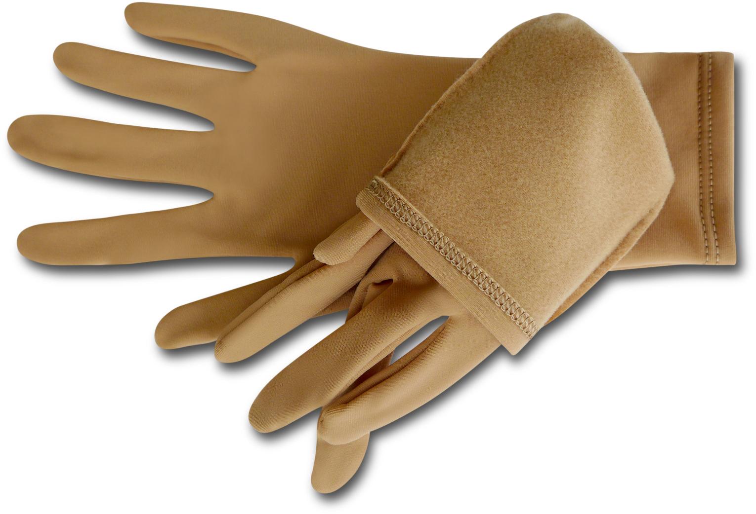 Figure Skating Gloves Style Artica/Fleece Italian Fabric, Handmade 34