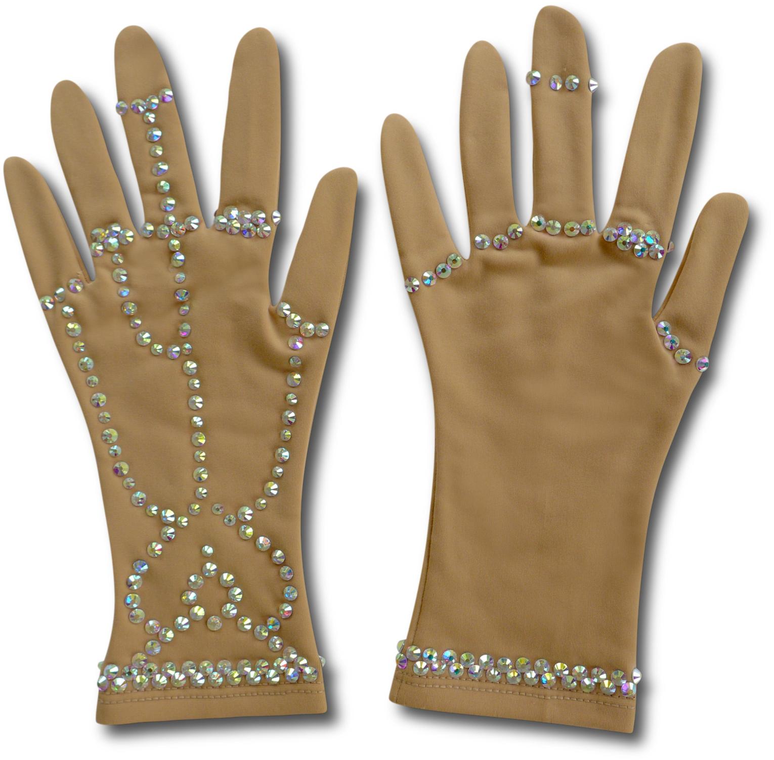 Figure Skating Gloves Style Biflex Crystals G2 Italian Fabric, Handmade 67 Figure Skating Gloves Style Biflex Crystals G2 Italian Fabric, Handmade 67
