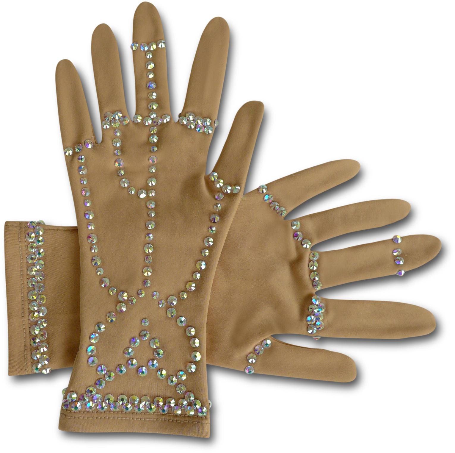 Figure Skating Gloves Style Biflex Crystals G2 Italian Fabric, Handmade 68 Figure Skating Gloves Style Biflex Crystals G2 Italian Fabric, Handmade 68