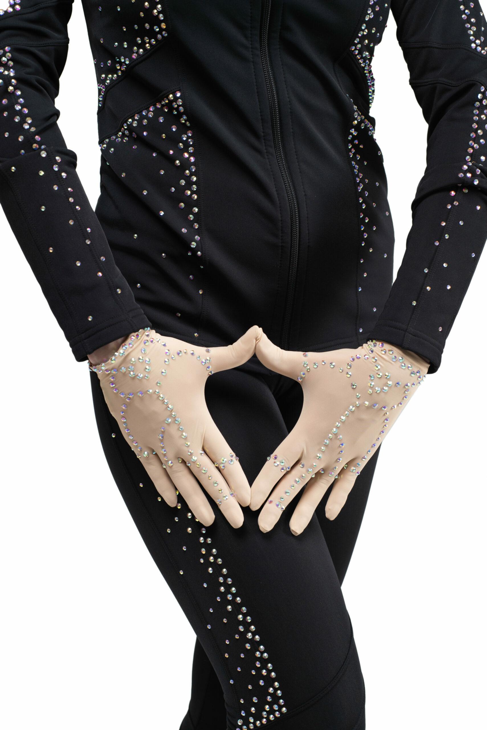 Figure Skating Jacket Style J11 Black Italian Fabric, Handmade 196