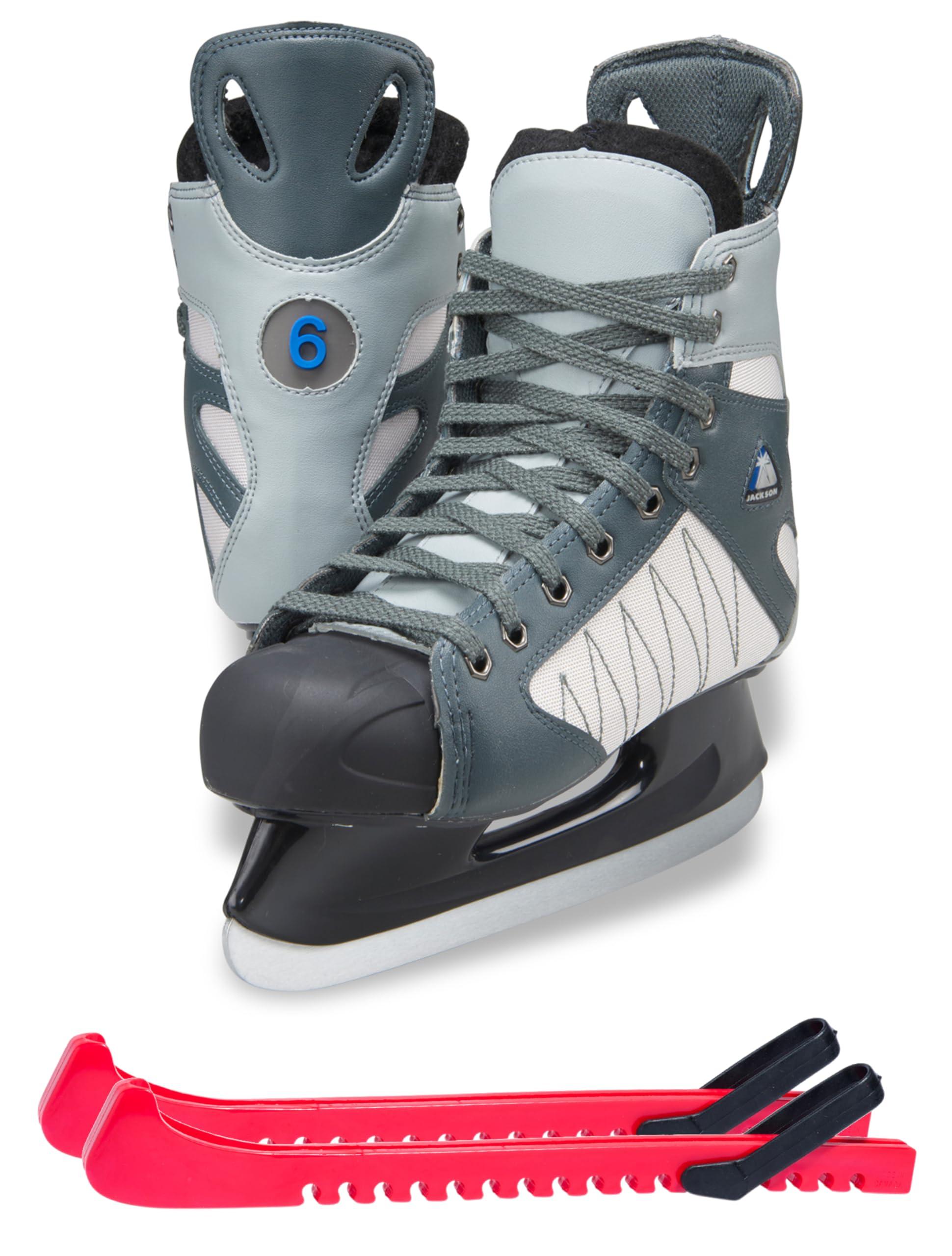 Jackson Ultima RH955 Hockey - Gray rental ice skates with skate guards