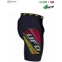 UFO PLAST Made in Italy - Kombat Padded Riding Shorts, Hip and Lateral Protection, Perforated Microshock Material Red