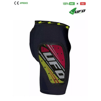 UFO PLAST Made in Italy - Kombat Padded Riding Shorts, Hip and Lateral Protection, Perforated Microshock Material Red