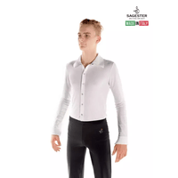 SAGESTER White Men's Ice Skating Shirt, #453, Hand-made in Italy