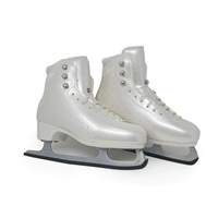 Belati Iris Perla pearlescent figure skates with silver hooks and Botas Sabrina blades