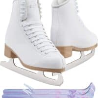 Jackson Classic 200 Womens/Girls Figure Ice Skates, Medium Width, Womens Size 4 with Centipede Skate Guard