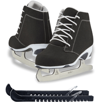 Jackson Ultima Recreational Women's Figure Ice Skates Softec Diva DV3000 / Color: Black, Adult Size: 4 Bundle with Free Guardog Skate Guards