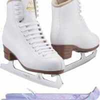 Jackson Ultima Excel JS1290 Womens Ice Skates Width: Medium/Size: Adult 4 Bundle with Skate Guards