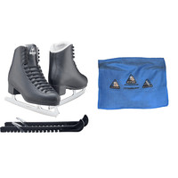 Jackson Classic JC552 Figure Ice Skates - Mens 6 - Bundle with Skate Guards, Towel