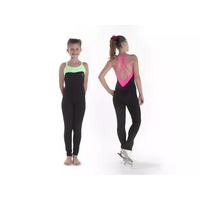 Sagester Figure Skating Bodysuit Style: 625, Black with Green