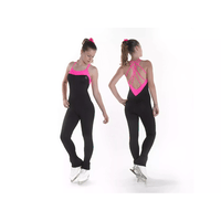 Sagester Figure Skating Bodysuit Style: 625, Black with Pink