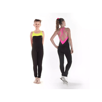 Sagester Figure Skating Bodysuit Style: 625, Black with Yellow