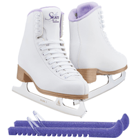 Jackson SoftSkate 380 ice skates in Purple with Guardog 840 guards