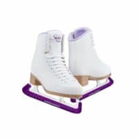 Jackson Classic 380 Womens/Girls Figure Ice Skates, Medium Width, Purple Womens Size 4 with Skate Guard