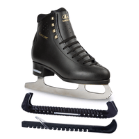 Botas CEZAR/Figure Ice Skates for Men, Boys/Size: Adult 4.5 Bundle with Skate Guards