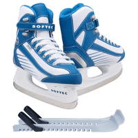 Jackson Ultima Softec Sport ST6100 Blue Ice Skates for Women, Size: Adult 4 Bundle with Skate Guards