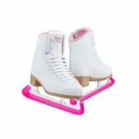Jackson SoftSkate 380 ice skates in Pink with Guardog 137 guards