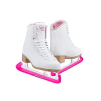 Jackson SoftSkate 380 ice skates in Pink with Guardog 137 guards