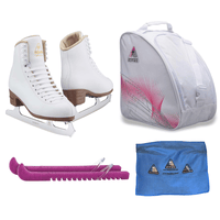 Jackson Ultima Figure Ice Skates Artiste JS1790 / Narrow/Adult 4 Bundle with Bag, Guardog Skate Guards, Towel