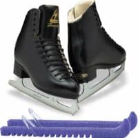 Jackson Freestyle men Ice Skate Bundle — Guardog 840 guards Jackson Ultima Freestyle DJ2192 Men's Figure Skates Width: M, Size: Adult 6 Bundle with Skate Guards