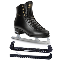 Botas David/Figure Ice Skates for Men, Boys/Size: Adult 4.5 Bundle with Skate Guards