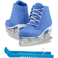 Jackson Ultima Recreational Women's Figure Ice Skates Softec Diva DV3000 / Color: Blue, Adult Size: 4 Bundle with Free Guardog Skate Guards