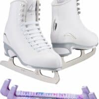 Jackson Ultima Finesse Figure Ice Skates JS450 Bundle with Skate Guards Size Adult 4