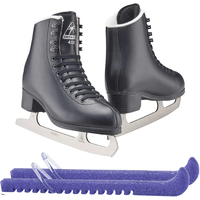 Jackson Ultima Black Figure Ice Skates for Men/Size: Adult 6 Bundle with Skate Guards