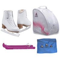 Jackson Ultima Figure Ice Skates Freestyle FS2190 / Narrow/Adult 4 Bundle with Bag, Guardog Skate Guards, Towel