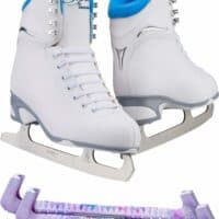 Jackson Finesse 180 ice skates in Blue with Guardog 170 guards