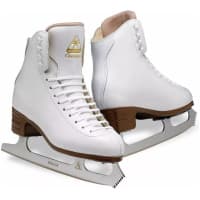 Jackson Ultima Classique JS1990 white figure skates for women and girls with Ultima Mirage blades